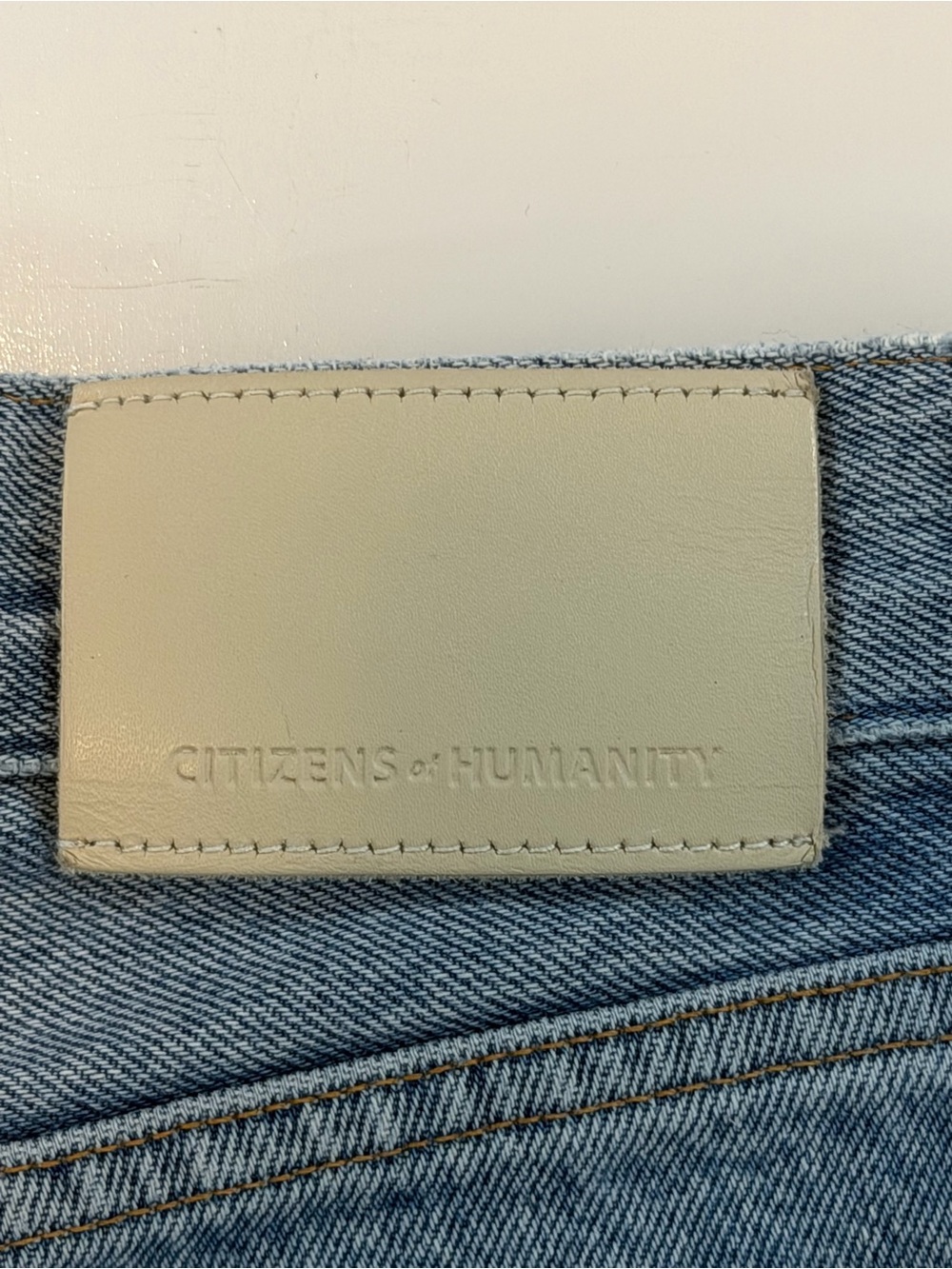 Citizens of Humanity Annabelle Long Premium Vintage Blue Denim Shorts Size 26 - Picture 8 of 10